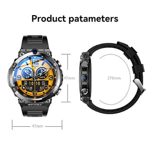 reloj inteligente con tarjeta sim, hacer llamadas, cámaras frontales/laterales, pago nfc, ip67 a prueba de agua