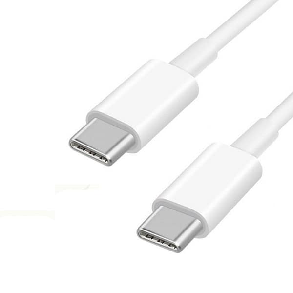 cable de datos para tipo c a ios lightning 1m 3a 20w blanca