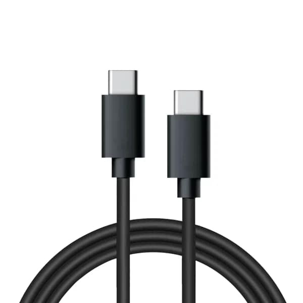 cable de datos para tipo c a tipo c 1.2m 3a negra